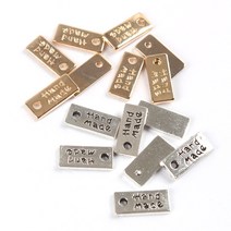 레터링 펜던트 미니, 사각, 골드