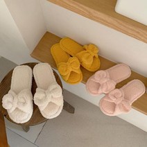 복실 리본 실내 슬리퍼 털 슬리퍼 봄 여름 가을 겨울