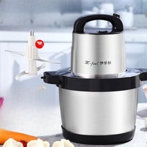 푸드프로세서 대형믹서기 고기 분쇄기 야채 다지기 6L, 6L 올스틸 1000W 고출력 칼 1세트