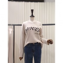 주크 루즈핏 캐시혼방 자수레터링 니트 v234ksk949(422546 )
