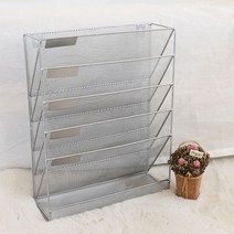 서류꽂이 색션별분류 케이스 수납장 종류별정리 틈새 선반걸이, 실버