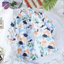 8종 커플룩 남녀공용 셔츠 야자수 파인 하와이 하와이안셔츠
