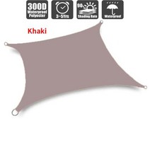 캠핑 트레일러 텐트 420D 방수 차양 항해 야외 정원 해변 파티오 수영장 천막, khaki+3x6m