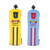 감성골퍼 레이싱컨셉 클럽 헤드 커버 골프 롼딩 초보 백돌이 골프패션 개성, 블루