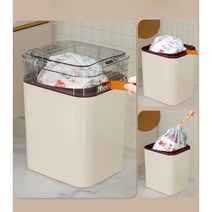 냄새차단 자동센서 쓰레기통 휴지통 밀폐 기저귀 모션 살균 방수, 10L, 크림화이트 리튬배터리 충전식 포켓 32개