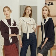 [런칭가 99 900원]아뜰리에 마졸리 에샤프 니트숄 & 티블라우스 3종