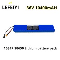 전기 자전거 배터리 새로운 36V 10S4P 10.4Ah 1000W 대용량 18650 리튬 배터리 팩 전기 자전거 스쿠터 용