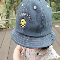 깜찍 귀욤 유아 아동 썬캡 버킷햇 키즈 땡큐 스마일 벙거지 모자 여아동 여아 남아 남아동 휴대 캐주얼 패션 룩 둥근 휴가 산책 바캉스 소풍 나들이 캠핑 여행 데일리 베이직 아가
