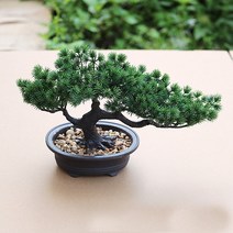 들꽃화방 플랜테리어 조화 소나무 화분 내추럴 조화나무 테라조화분 카페 사무실조화, 소나무 C, 1개