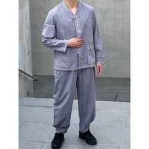 생활한복 개량한복 20수 전통문양 상하의 세트 남자 초봄 봄 늦봄 춘추 40년 전통 국내제작 면100% 계량 한복