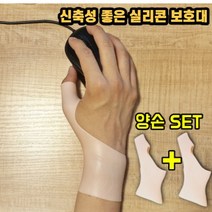 최강몰 약국 오른쪽 손가락 팔목 손목터널증후군 실리콘 손목 보호대 1+1, 2개