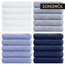 송월타월 항균 코마 40수 180g 수건, 10장, 스카이