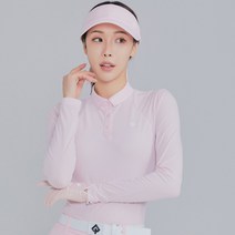 (정품)레노마골프 여성 펀칭 솔리드 카라 티셔츠 RWTYK6109-403
