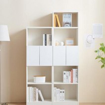서랍책장 원룸책장 거실서재 C3525 도어형 세트 4colors 아이방 좁은 오픈, 오크