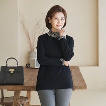 엄마옷 마담4060 반목진주레이스티셔츠-RTE301079-