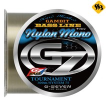 G7 토너먼트 나일론 300M 배스전용 모노필라멘트 라인 민물바다루어낚시줄/릴덕용원줄, 3.0호_12LB