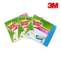 3M 행주 스카치브라이트 천연펄프행주 10개입, 1.천연펄프행주 10P 분홍