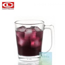 유리 머그잔 세트 머그컵 손잡이 물컵 강화유리 홈카페 6P 310ml