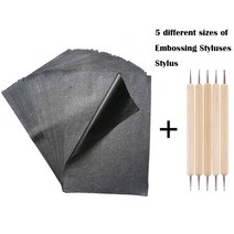 도자기전사지 색종이 도자기용전사지 100pcs 탄소 복사 용지 추적 전송 흑연 그림 검은 탄소 종이 a4 도구와 나무 종이 캔버스에 재사용 가능