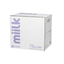 할인존 A83dW7446u 한국제지 밀크 복사용지레터 75g_500매x5권 복사용지 지류 컬러용지 복사지 컬러복사용지