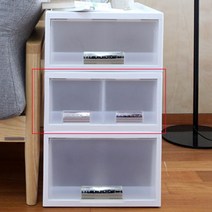 화인 화이트 스텝 서랍박스 36(트윈1단) 리빙박스, 단품