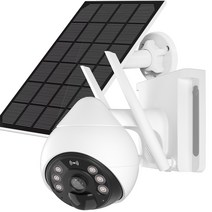 2NLF 실외 200만 화소 태양광 패널 무선 CCTV 감시카메라, 화이트