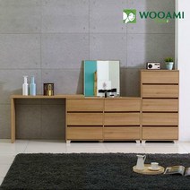 마르꼬 수납형화장대풀세트, 오크화이트