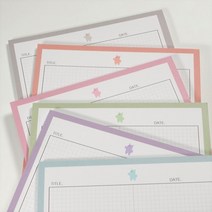 B5떡메모지 공시생 다꾸 모눈노트 노트패드 모눈떡메, 핑크