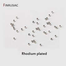 루즈 비즈 황동 금속 14K 리얼 골드 도금 라운드 스무스 볼 스페이서 비즈 보석 제작 2mm/2.5mm/3mm/4mm, 5mm-20개, 로듐 도금