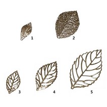 [대도지물] 금속장식(나뭇잎) 5종, 5번