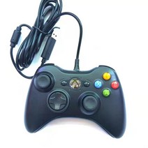 게임패드 게임기 전용 TV 본체 유선 2인 게임 엑스박스 원 시리즈 적용 XS、XBOX360, 컴퓨터_Xbox 블랙 (버블 팩)