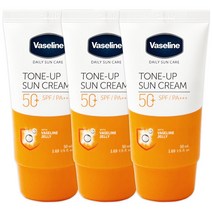 바세린 데일리 선케어 톤업 선크림 50ml 3개 SPF50+/PA+++