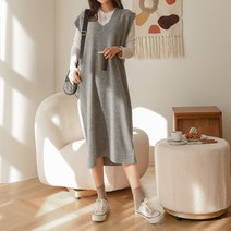 에브리나나 / 루즈핏브이넥 조끼원피스