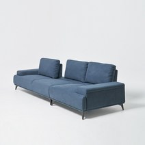 아이와비 본 아쿠아텍스 등받이 확장형 4인용소파, 다크블루