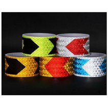 화물차 야간안전 화살표야광띠 반사테이프 라이더 가성비 헬멧부착 추천, 옐로우블랙