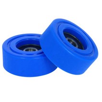 파란색 폴리 우레탄 코팅 베어링 나일론 바퀴 풀리 컨베이어 하드 내마모성 베어링, 하나, 푸른