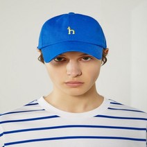 헤지스 로얄블루 퍼피자수 면 볼캡 HZHE2E101B2