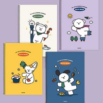 [핑크풋] 꼬망 비비드 원링노트 (8개 1세트), 상세페이지 참조, 단품