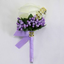 셀프 웨딩 부케 조화 신부 들러리 촬영 소품 화관 돔 장미 튤립 지주 꽃 인공 천연 실크 새틴 리본 핑크 화이트 샴페인 파티, 부토니에