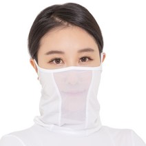 엠투디 자외선차단 골프 마스크 쿨마스크 남녀공용, 화이트