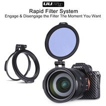 ND필터 UURig ND 필터 링 신속한 시스템 RFS 퀵 릴리스 플립 브래킷 스위치 Sony Canon Nikon DSLR 카메라 액세서리 키트, [01] 72 MM