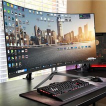 게이밍 27인치 144HZ 라운드형 곡면 울트라와이드, 실버27인치 75Hz곡면