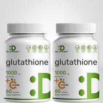 환원형 글루타치온 1000 mg 비타민 C 500mg 글로타치온 60 캡슐 2병, 기본