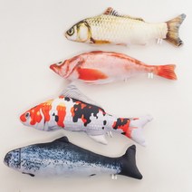 고양이 캣닢 물고기 인형 장난감 4개입 1세트 30cm, 단품