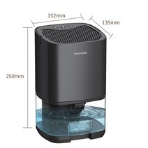 화장실습기제거 드레스룸 옷방 습기 곰팡이제거 자취방 미니제습기, 미국 플러그, 1000ML Black
