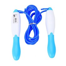 줄넘기 빅볼 카운트 피트니스 웨이트 여중고 트레이닝 와이어로, 파란색[기계계수/PVC로프] - 겸용[로프+무로대구/