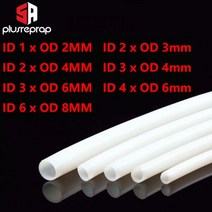 3D 프린터 부품 용 PTFE 튜브 1m 1mm 2mm 3mm 4mm 6mm 8mm 파이프 보우덴 J-헤드, ID2mm OD3mm, 빨간