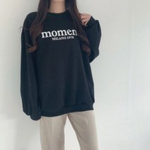 남자 봄 가을 루즈핏 모먼트 나염 커플 라운드 맨투맨 3컬러