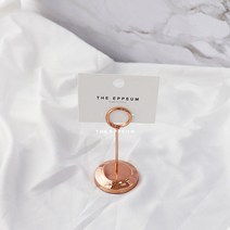 스틸 와이어 메모꽂이 명함 네임 메모클립 로즈골드, 쇼클립 로즈골드 10cm EP-0476