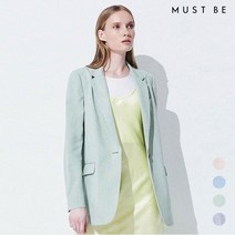 머스트비 머스트비 여성 폴리 스판 린넨터치 싱글 자켓